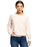 Ladies' Raglan Pullover Long Sleeve Crewneck Sweat in Tri light pink