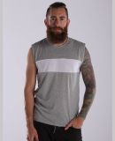 US Blanks US3022/Men's Your Logo HereMuscle Tee Smoke/white