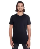 5624 Short Sleeve Long and Lean Tee in Black