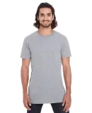 5624 Short Sleeve Long and Lean Tee in Heather graphite