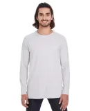 Anvil 5628 Long Sleeve Long and Lean Raglan Tee in Silver