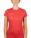 0240 Tultex Ladies Ultra Blend Tee  in Heather red