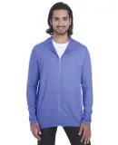 Anvil 6759 Triblend Hooded Full-Zip T-Shirt in Heather blue