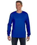 HANES 5596 Tagless Long Sleeve T-Shirt with a Pock Deep Royal