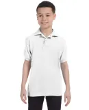 52 054Y Youth Ecosmart Jersey Polo Sport Shirt White