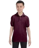 52 054Y Youth Ecosmart Jersey Polo Sport Shirt Maroon