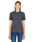 52 035P Women's X-Temp Pique Sport Shirt with Fres Charcoal Heather