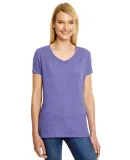 Hanes 42VT Women's V-Neck Triblend Tee with Fresh  Grape Triblend