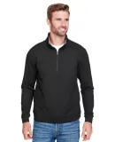 197 8434 Omega Stretch Terry Quarter-Zip Pullover in Black triblend
