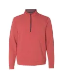 197 8434 Omega Stretch Terry Quarter-Zip Pullover in Red triblend