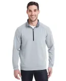 197 8434 Omega Stretch Terry Quarter-Zip Pullover in Silver grey triblend