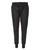 J America 8675 Melange Fleece Women's Jogger Pants Black