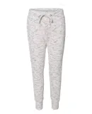 J America 8675 Melange Fleece Women's Jogger Pants White