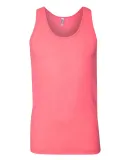 BB408W Poly/Cotton Tank NEON HTHR PINK