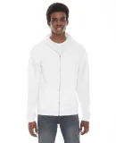 F497W Unisex Flex Fleece Zip Hoodie White