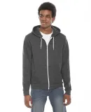 F497W Unisex Flex Fleece Zip Hoodie Dark Heather Grey