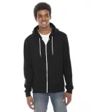 F497W Unisex Flex Fleece Zip Hoodie Black