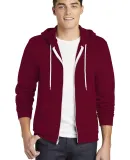 F497W Unisex Flex Fleece Zip Hoodie Cranberry