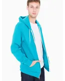 F497W Unisex Flex Fleece Zip Hoodie Neon Heather Blue