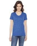 BB301W Ladies' Poly-Cotton Short-Sleeve Crewneck in Hthr lake blue