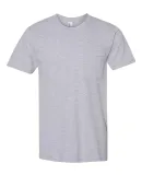 2406W Unisex Fine Jersey Pocket Short-Sleeve T-Shi HEATHER GREY