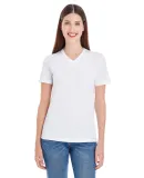 2356W Ladies' Fine Jersey Short Sleeve Classic V-N WHITE