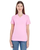 2356W Ladies' Fine Jersey Short Sleeve Classic V-N PINK