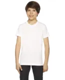 BB201W Youth Poly-Cotton Short-Sleeve Crewneck WHITE