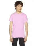 BB201W Youth Poly-Cotton Short-Sleeve Crewneck PINK