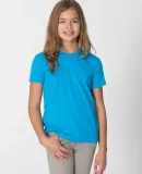 BB201W Youth Poly-Cotton Short-Sleeve Crewneck NEON HTHR BLUE