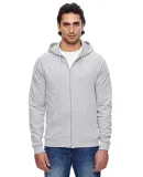 American Apparel 5497W Unisex California Fleece Zi HEATHER GREY