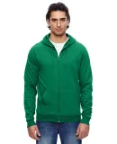 American Apparel 5497W Unisex California Fleece Zi KELLY GREEN