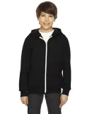 F297W Youth Flex Fleece Zip Hoodie BLACK