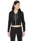 F397W Ladies' Cropped Flex Fleece Zip Hoodie BLACK