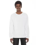 F496W Unisex Flex Fleece Drop Shoulder Pullover Cr WHITE