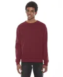 F496W Unisex Flex Fleece Drop Shoulder Pullover Cr CRANBERRY