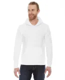 F498W Unisex Flex Fleece Drop Shoulder Pullover Ho WHITE