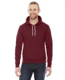 F498W Unisex Flex Fleece Drop Shoulder Pullover Ho CRANBERRY