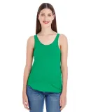 BB308W Ladies' Poly-Cotton Racerback Tank Top Heather Kelly Green