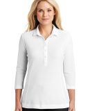 242 LK581 Port Authority Ladies Coastal Cotton Ble in White