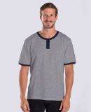 US Blanks US3006/Men's Tubular OG Crew Ringer Heather/navy