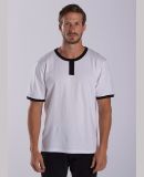 US Blanks US3006/Men's Tubular OG Crew Ringer White/Black