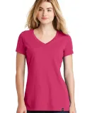 1001 LNEA101 New Era  Ladies Heritage Blend V-Neck Deep Pink