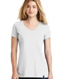 1001 LNEA101 New Era  Ladies Heritage Blend V-Neck White