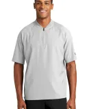 1001 NEA600 New Era  Cage Short Sleeve 1/4-Zip Jac White