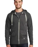 1001 NEA122 New Era  Sueded Cotton Full-Zip Hoodie Black Heather