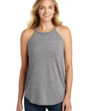 DT137L District Made  Ladies Perfect Tri  Rocker T in Grey frost