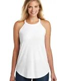 DT137L District Made  Ladies Perfect Tri  Rocker T in White