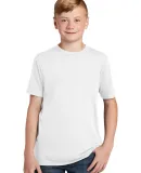 DT130Y District Made  Youth Perfect Tri  Crew Tee White