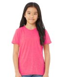 3413Y Bella + Canvas Youth Triblend Jersey Short S in Char pnk triblnd